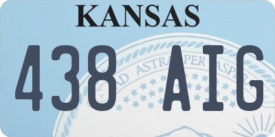 KS license plate 438AIG