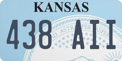 KS license plate 438AII
