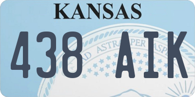 KS license plate 438AIK