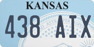KS license plate 438AIX