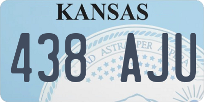 KS license plate 438AJU