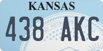 KS license plate 438AKC