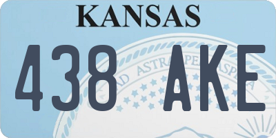 KS license plate 438AKE