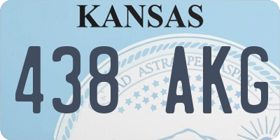 KS license plate 438AKG