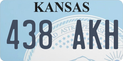 KS license plate 438AKH