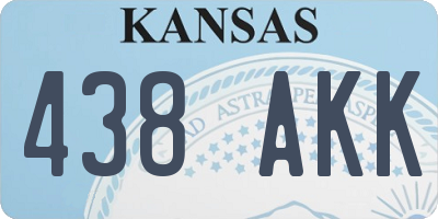 KS license plate 438AKK