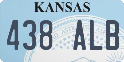 KS license plate 438ALB