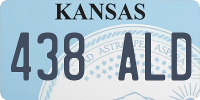 KS license plate 438ALD