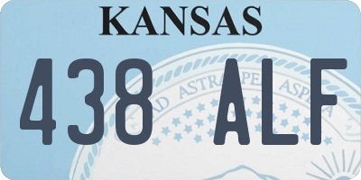 KS license plate 438ALF