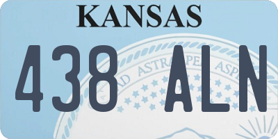 KS license plate 438ALN