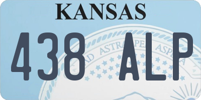 KS license plate 438ALP