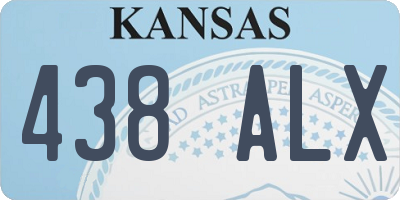 KS license plate 438ALX