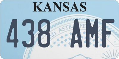 KS license plate 438AMF