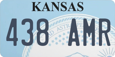 KS license plate 438AMR