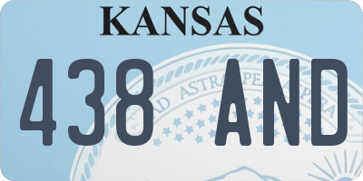 KS license plate 438AND