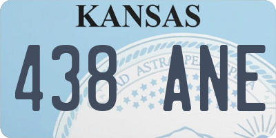 KS license plate 438ANE