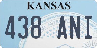 KS license plate 438ANI