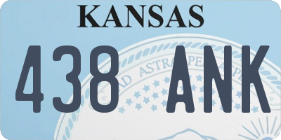 KS license plate 438ANK