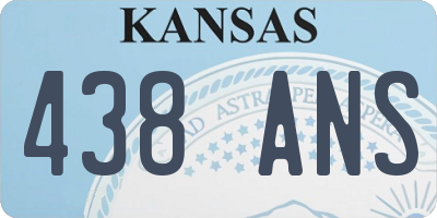 KS license plate 438ANS