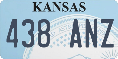 KS license plate 438ANZ