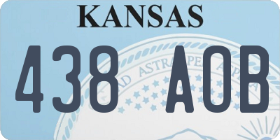 KS license plate 438AOB