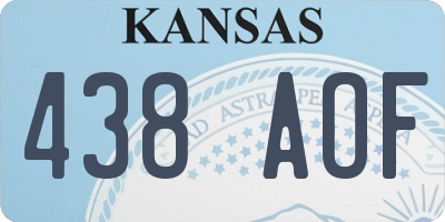 KS license plate 438AOF