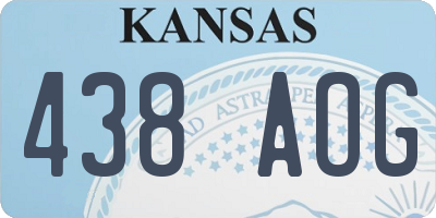 KS license plate 438AOG
