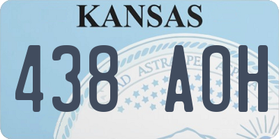 KS license plate 438AOH