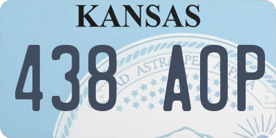 KS license plate 438AOP