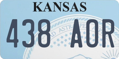 KS license plate 438AOR