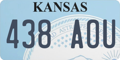 KS license plate 438AOU
