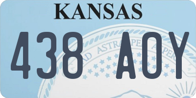 KS license plate 438AOY