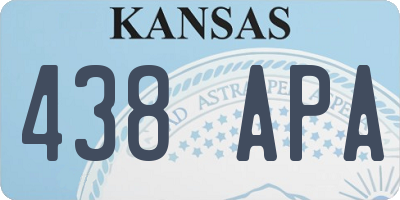 KS license plate 438APA