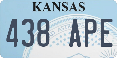 KS license plate 438APE