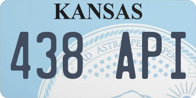 KS license plate 438API