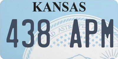 KS license plate 438APM