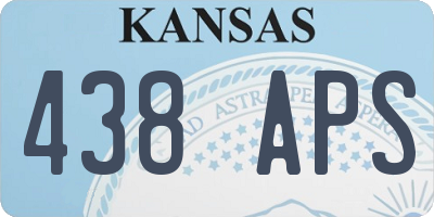 KS license plate 438APS