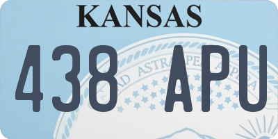 KS license plate 438APU