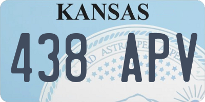 KS license plate 438APV