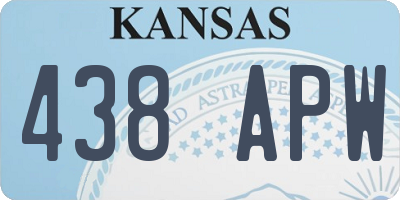 KS license plate 438APW