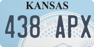 KS license plate 438APX