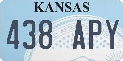 KS license plate 438APY