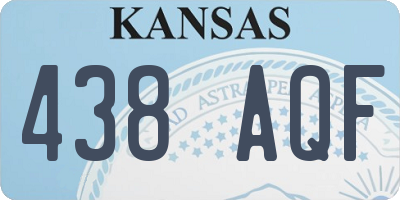 KS license plate 438AQF