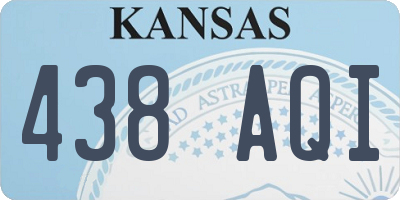 KS license plate 438AQI