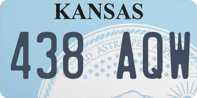 KS license plate 438AQW
