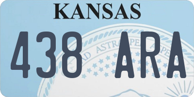 KS license plate 438ARA