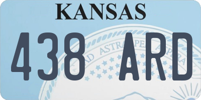 KS license plate 438ARD