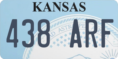 KS license plate 438ARF