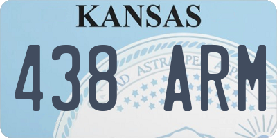 KS license plate 438ARM