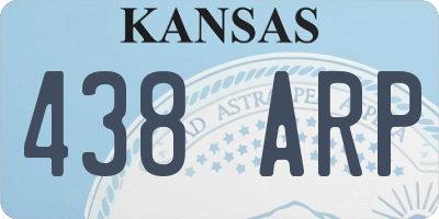KS license plate 438ARP